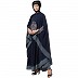 Embroidery Irani Kaftan with contrast border-Navy